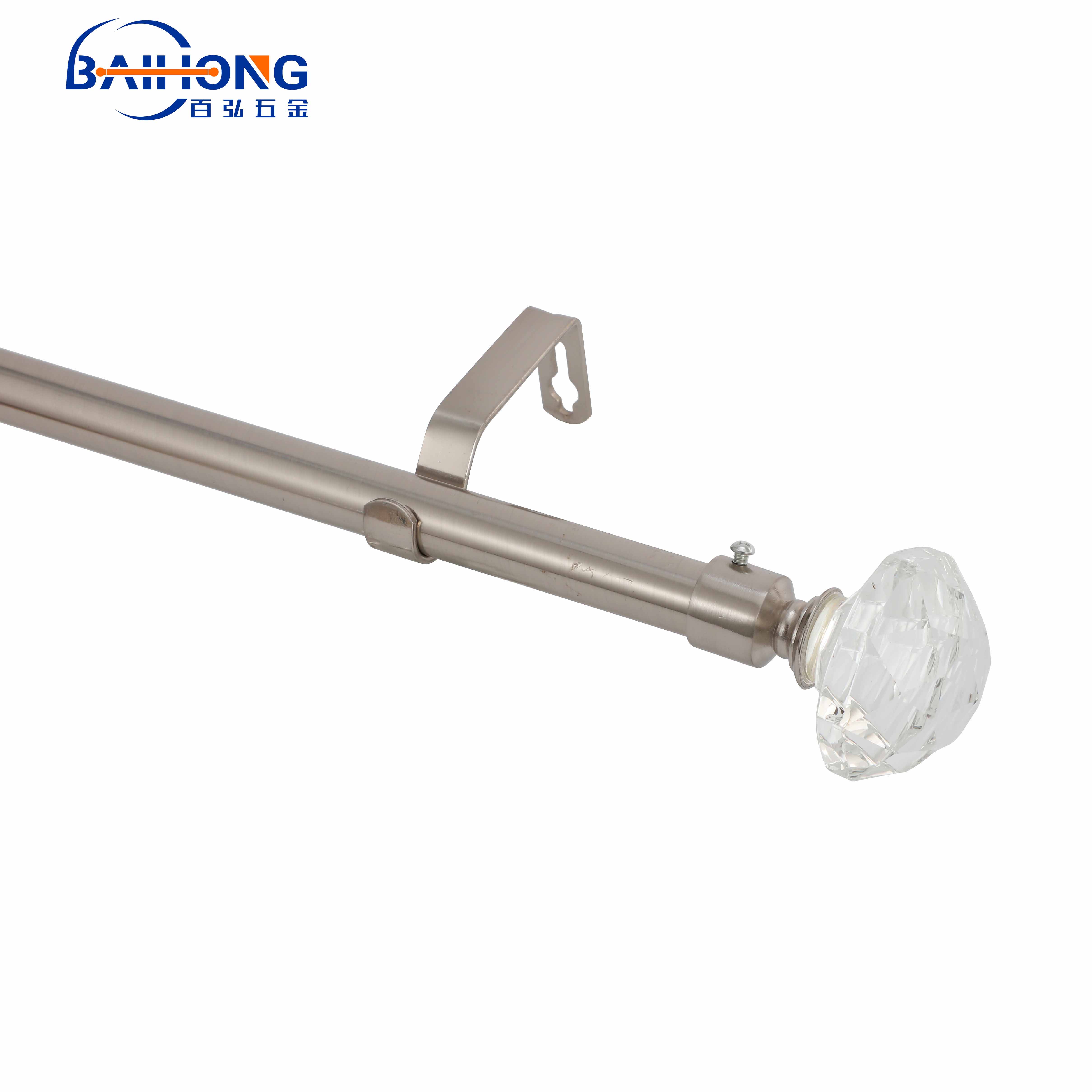 Curtain rod set with crystal finials,crystal curtain pole finials